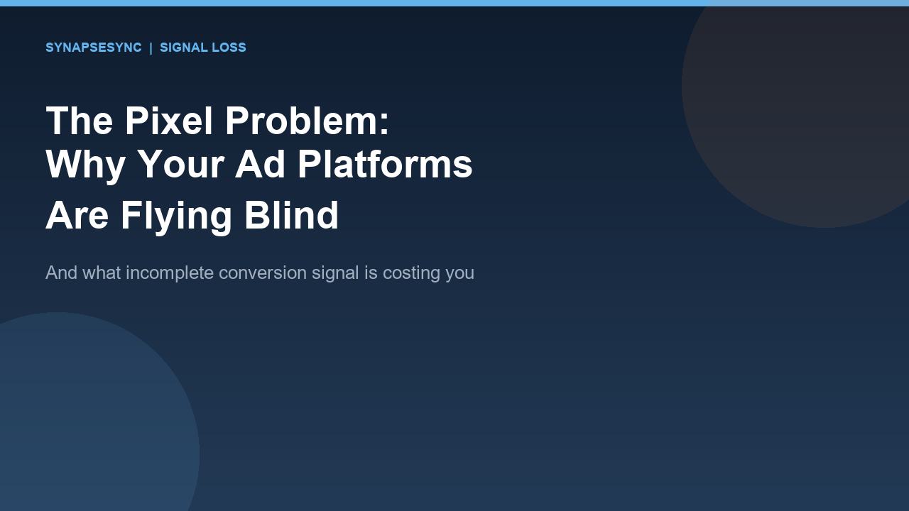 The Pixel Problem: Why Your Ad Platforms Are Flying Blind